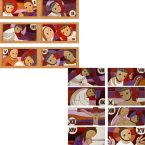 Via Crucis 28X14 cm. sense fusta (per encàrrec)