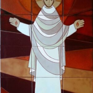 Crist | Rajoles pintades a mà | Sant Benet de Montserrat